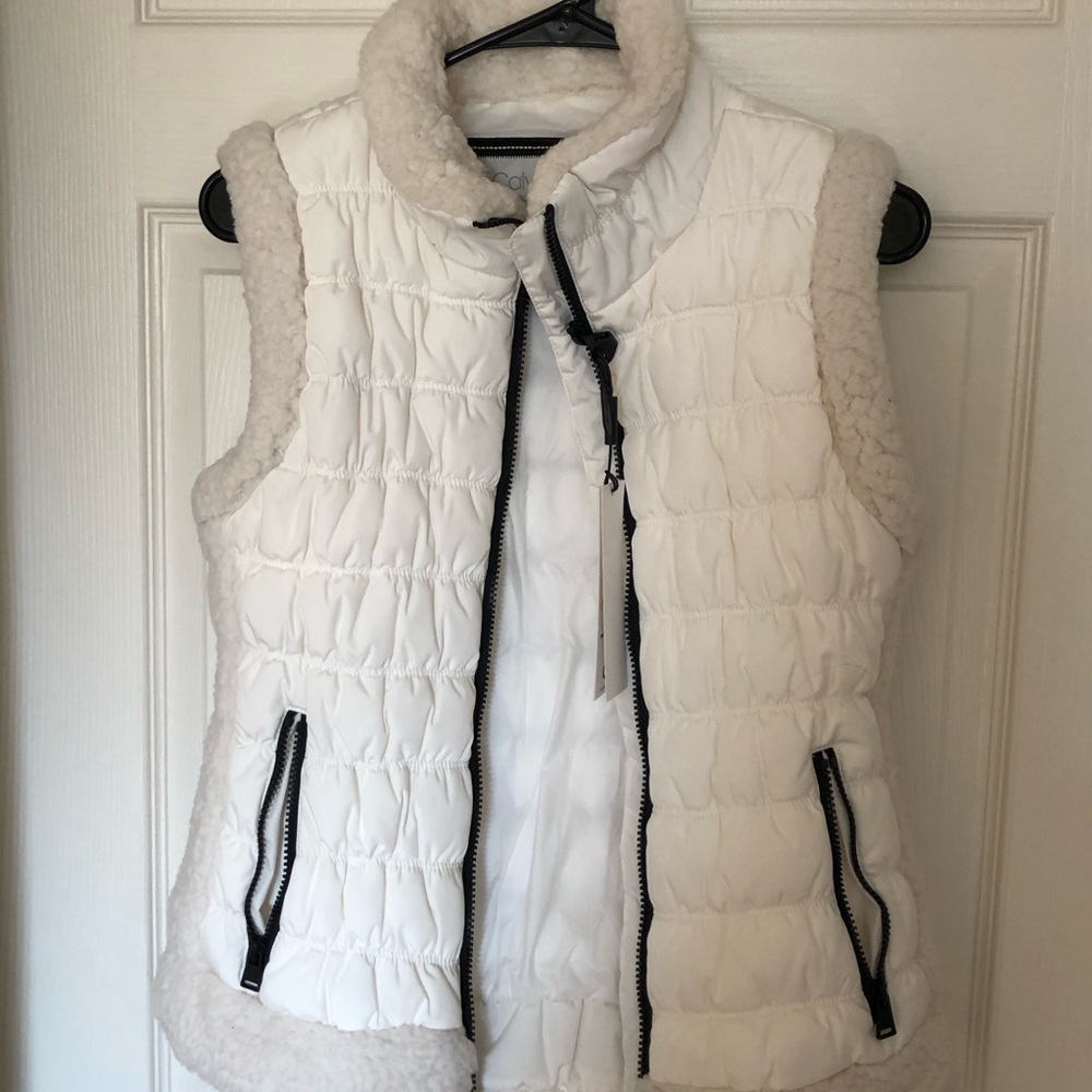 COPY - COPY - Calvin Klein white puffer vest orig $78 sm…